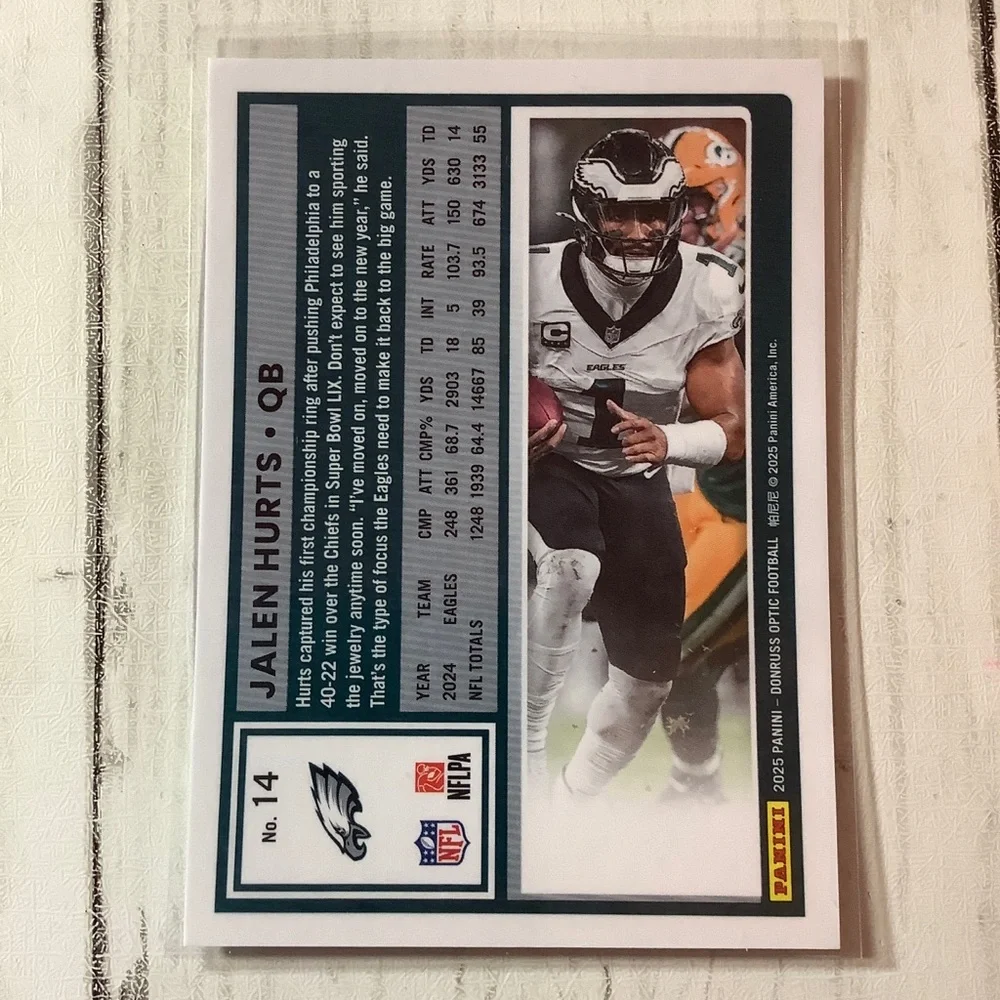 2025 Panini Donruss Optic - Jalen Hurts #14 Eagles Super Bowl MVP